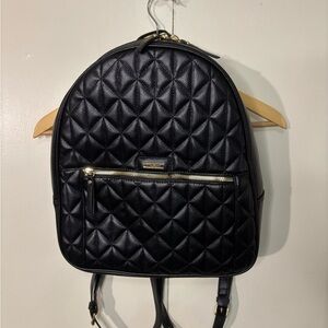 Luca Ferri Black Quilted Backpack